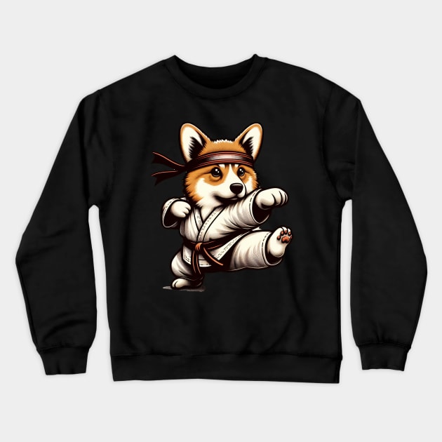 Corgi karate Crewneck Sweatshirt by k9-tee